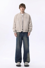 Men's 100% Cotton Vintage Wash Straight Leg Jeans