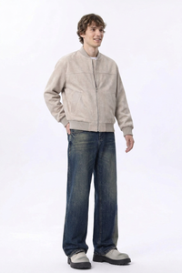 Men's 100% Cotton Vintage Wash Straight Leg Jeans