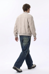 Men's 100% Cotton Vintage Wash Straight Leg Jeans