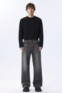 Men's Fall Vintage Distressed Relaxed Straight Leg Jeans
