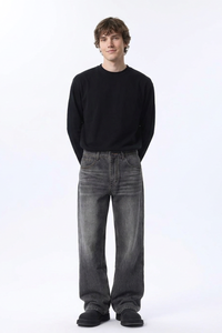 Men's Fall Vintage Distressed Relaxed Straight Leg Jeans