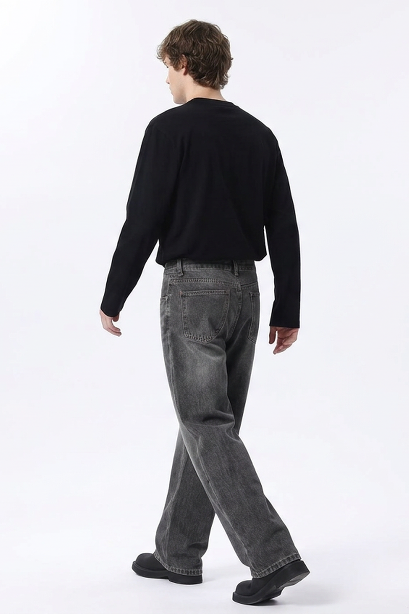Men's Fall Vintage Distressed Relaxed Straight Leg Jeans
