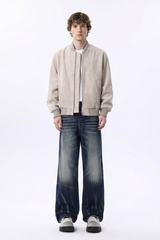 Men's Fall Heavy Washed Straight Leg Jeans