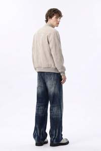 Men's Fall Heavy Washed Straight Leg Jeans