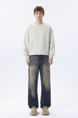 Men's Retro Wash Relaxed Straight Leg Jeans