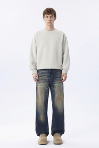 Men's Retro Wash Relaxed Straight Leg Jeans