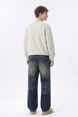 Men's Retro Wash Relaxed Straight Leg Jeans