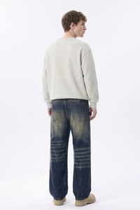 Men's Retro Wash Relaxed Straight Leg Jeans