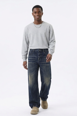 Men's Relaxed Wash Straight Leg Jeans