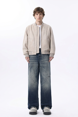 Men's Ripped Relaxed Straight Leg Jeans