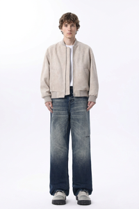 Men's Ripped Relaxed Straight Leg Jeans