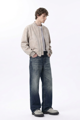 Men's Ripped Relaxed Straight Leg Jeans