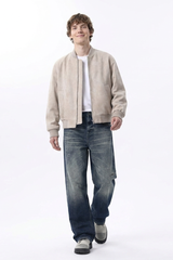 Men's Ripped Relaxed Straight Leg Jeans