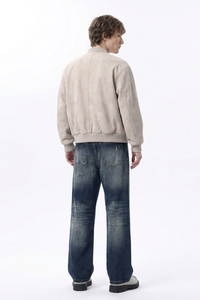Men's Ripped Relaxed Straight Leg Jeans