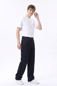 Men's Raw Wash Relaxed Straight Leg Jeans