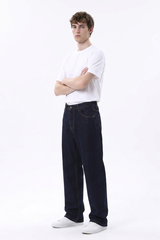 Men's Raw Wash Relaxed Straight Leg Jeans