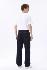 Men's Raw Wash Relaxed Straight Leg Jeans