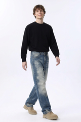 Men's Relaxed Gradient Drapey Straight Leg Jeans