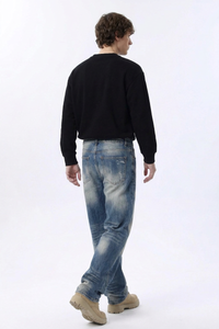 Men's Relaxed Gradient Drapey Straight Leg Jeans