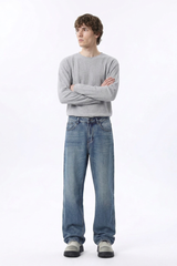 Men's Wash Blend Relaxed Straight Leg Jeans