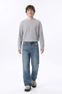 Men's Wash Blend Relaxed Straight Leg Jeans