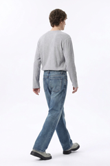 Men's Wash Blend Relaxed Straight Leg Jeans
