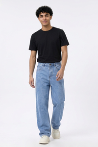 Men's Fall Washed Straight Leg Jeans