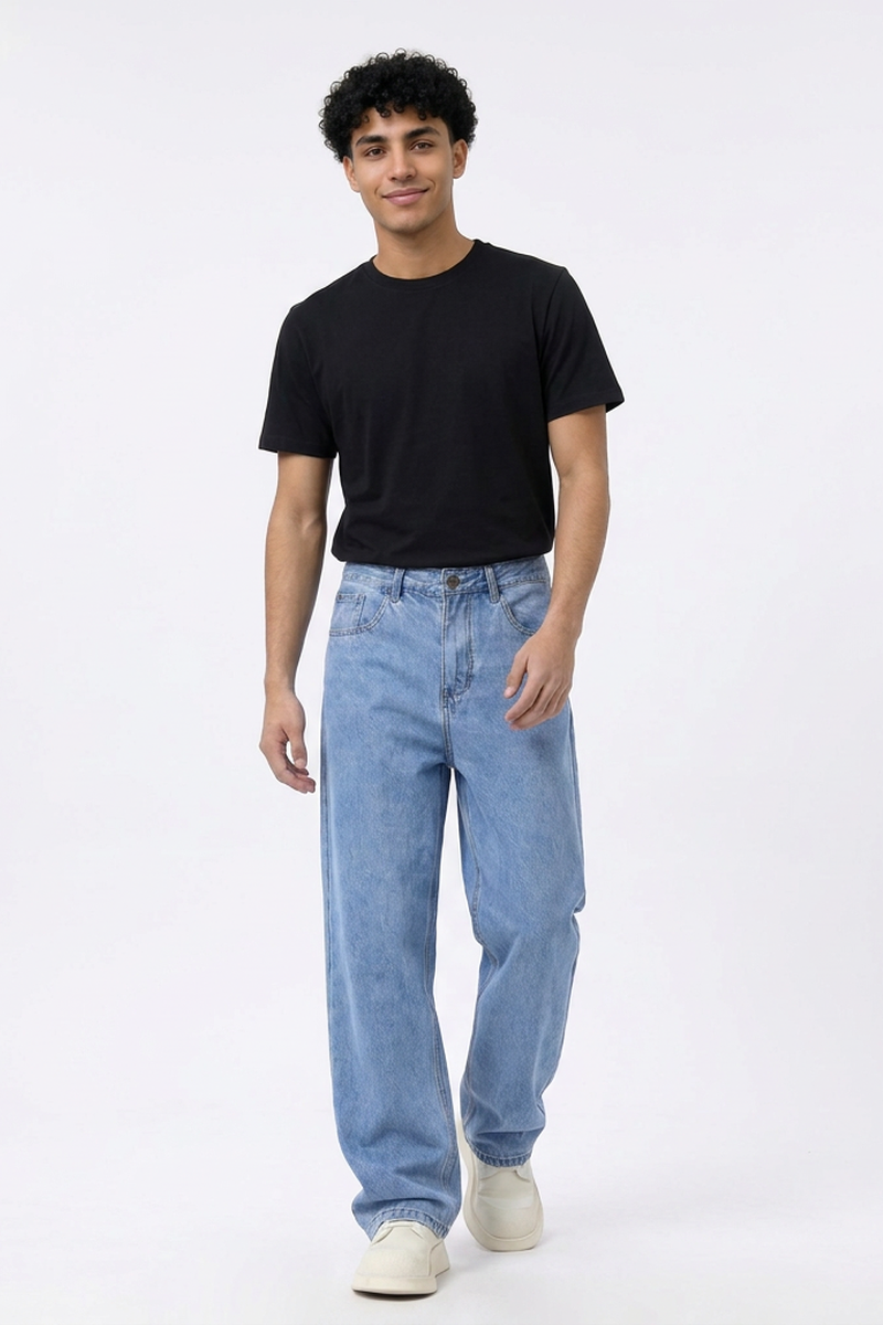 Men's Fall Washed Straight Leg Jeans