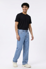 Men's Fall Washed Straight Leg Jeans