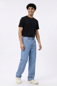 Men's Fall Washed Straight Leg Jeans
