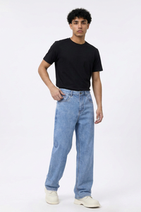 Men's Fall Washed Straight Leg Jeans
