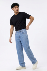 Men's Fall Washed Straight Leg Jeans