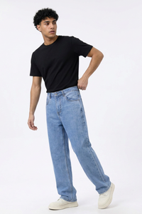 Men's Fall Washed Straight Leg Jeans