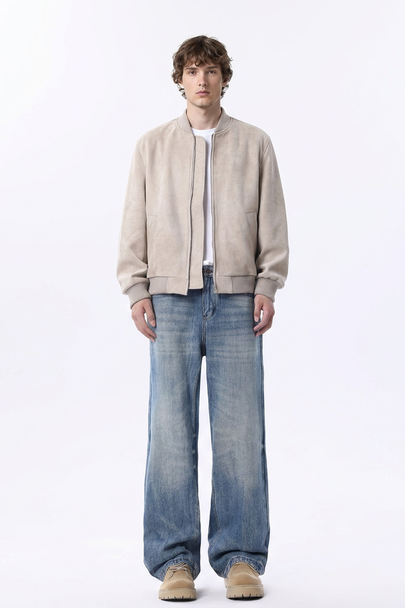 Men's Vintage Wash Relaxed Straight Leg Jeans