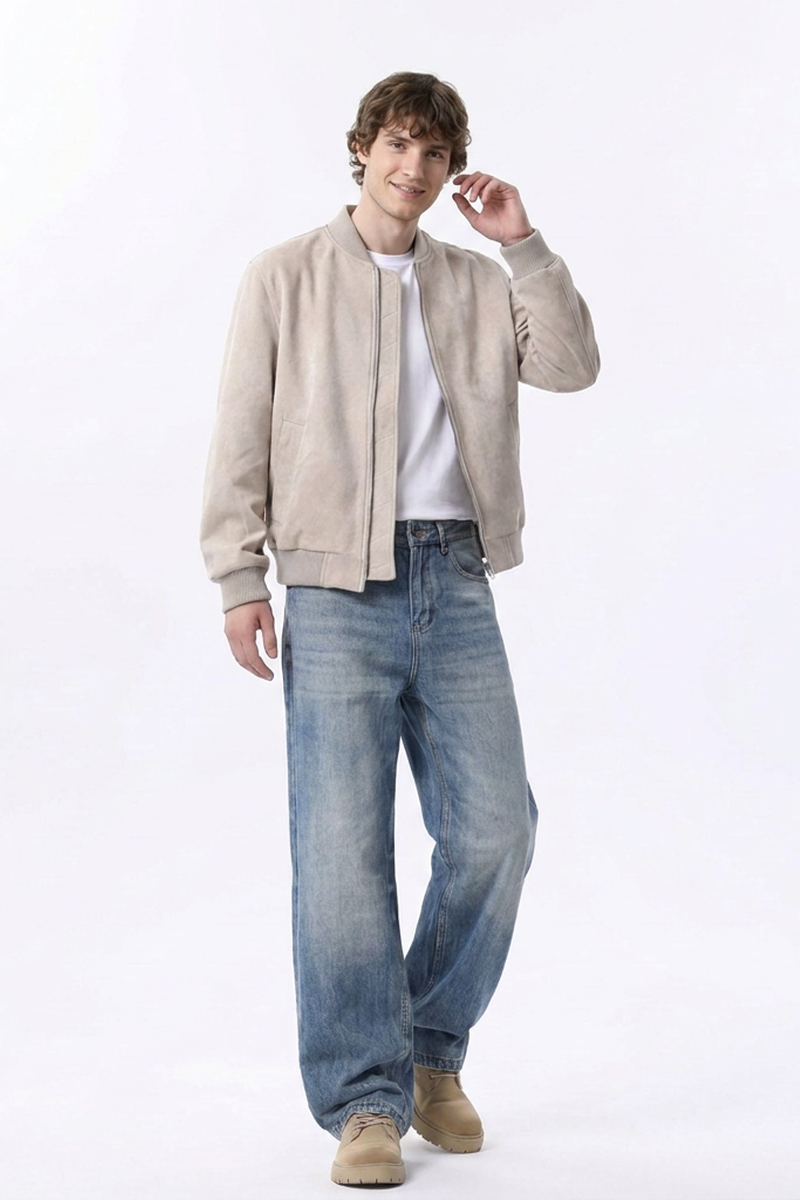 Men's Vintage Wash Relaxed Straight Leg Jeans