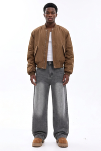 Men's Vintage Wash Loose Wide Leg Jeans