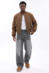 Men's Vintage Wash Loose Wide Leg Jeans