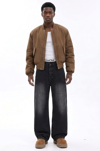 Men's Vintage Wash Loose Wide Leg Jeans