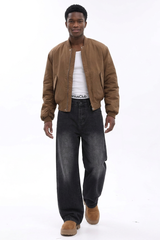Men's Vintage Wash Loose Wide Leg Jeans