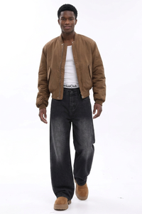 Men's Vintage Wash Loose Wide Leg Jeans