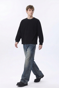 Men's Dirty Wash Relaxed Straight Leg Jeans