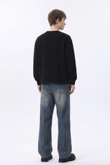 Men's Dirty Wash Relaxed Straight Leg Jeans