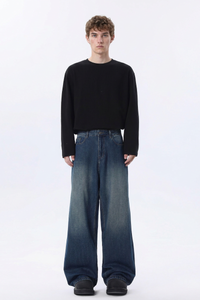 Men's Soft Drape Relaxed Wide Leg Jeans