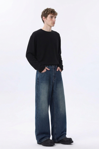 Men's Soft Drape Relaxed Wide Leg Jeans