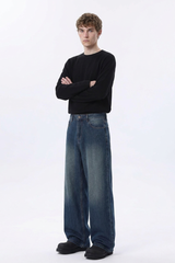Men's Soft Drape Relaxed Wide Leg Jeans
