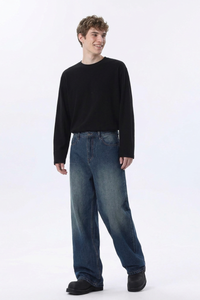 Men's Soft Drape Relaxed Wide Leg Jeans