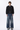 Men's 100% Cotton Classic Blue Loose Fit Wide Leg Jeans