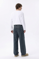 Men's 100% Cotton Vintage Relaxed-Fit Wide Leg Jeans