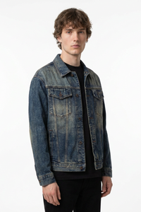 Men's Fall 100% Cotton Vintage Dirty Wash Denim Jacket