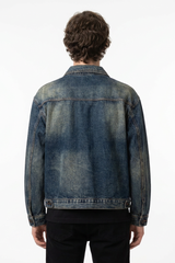 Men's Fall 100% Cotton Vintage Dirty Wash Denim Jacket